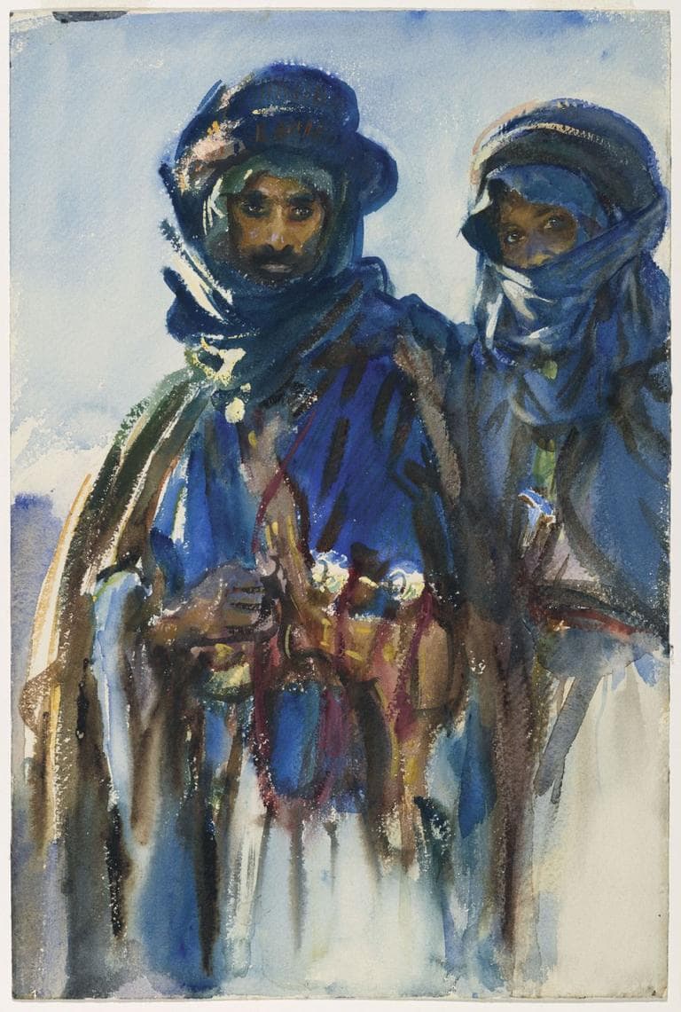 John Singer Sargent's watercolor "Bedouins," 1905-06. (Courtesy Museum of Fine Arts, Boston)