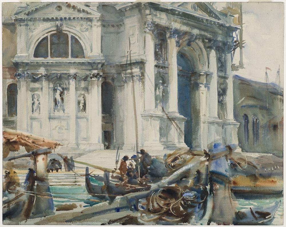 John Singer Sargent's 1904 watercolor "Santa Maria della Salute." (Courtesy Museum of Fine Arts, Boston)