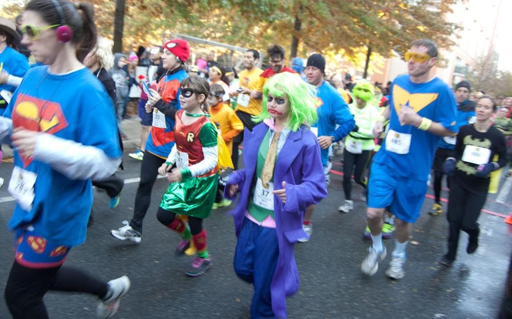 Robin and the Joker at the start of the race. (Greg Cook)
