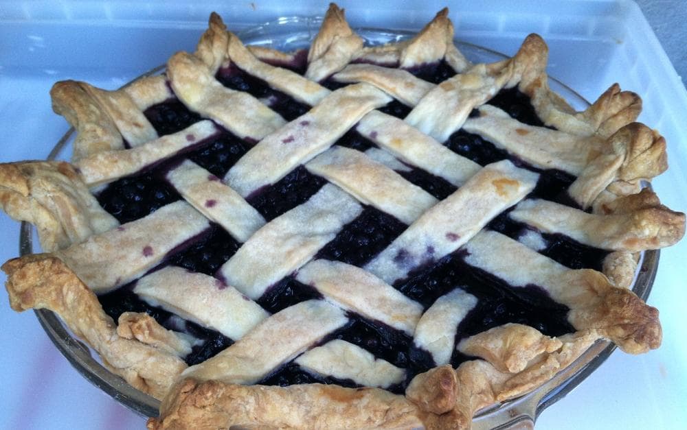 Kathy Gunst's "Blueberry-Lemon Pie." (Kathy Gunst/Here &amp; Now)