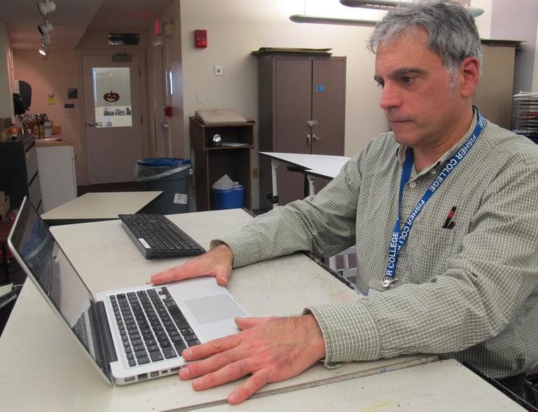 Jeff Freedner, 57, has had issues re-enrolling in coverage via the new Health Connector website. (Martha Bebinger/WBUR)