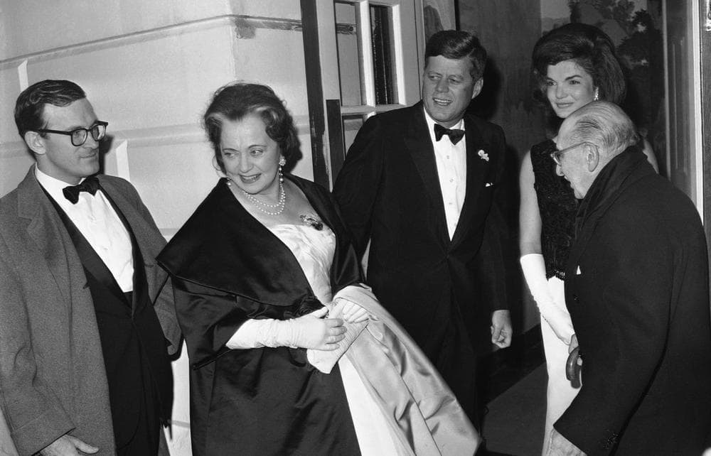 Igor Stravinsky, music composer and conductor and Mrs.Vera Stravinsky are greeted at door of the White House by President John F. Kennedy and Jacqueline Kennedy on Jan. 18, 1962. (Harvey Gorry/AP)