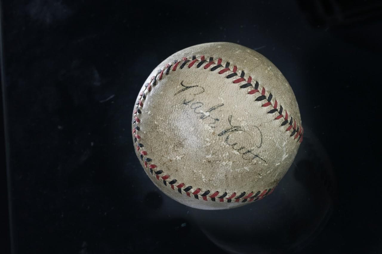 Item #56: Babe Ruth autographed baseball. A souvenir marks America's embrace of a supremely talented sports hero. (Smithsonian)