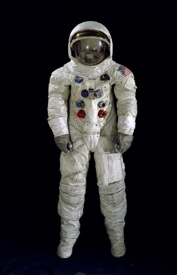 Item #77: Neil Armstrong's space suit. Fulfilling President Kennedy's call, the United States puts a man on the moon. (Smithsonian)