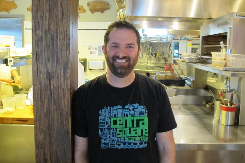 Chef Tony Maws in the kitchen of his Cambridge restaurant, Craigie On Main (WBUR) 