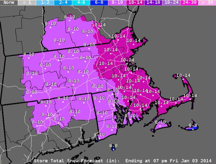 Storm To Bring Up To 14 Inches Of Snow To Parts Of Mass. | WBUR News