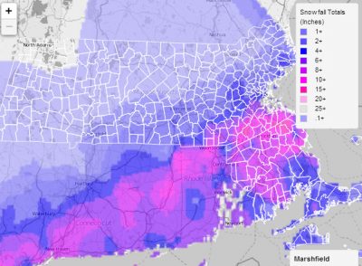 Interactive Map: Snowfall Totals Across Massachusetts