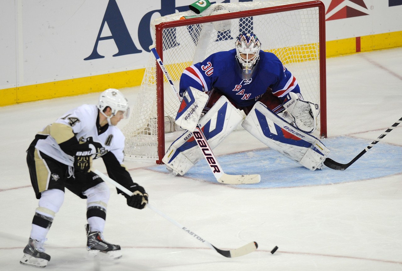 Henrick Lundqvist will be swapping his NY Rangers jersey for the yellow and blue of Sweden for the Olympics. (Maddie Meyer/Getty Images)