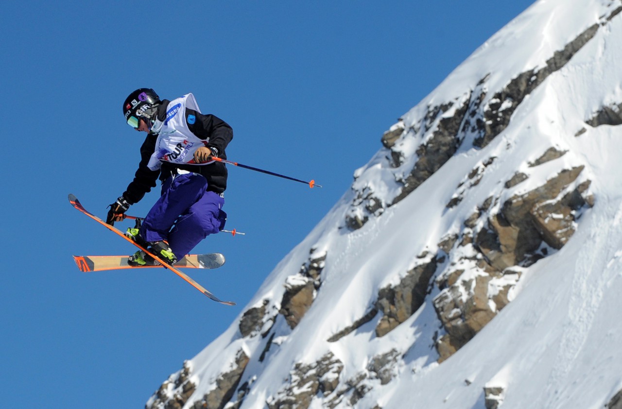 Slopestyle skiing and snowboarding -- famous in the XGames -- is coming to the Olympics for the first time. Pictured is Antoine Adelisse of France, who was selected for Sochi Olympic Games, competing during the men's Slopestyle Ski final at the SFR Freestyle Tour on January 25, 2014, in the ski resort of Val Thorens. (Jean-Pierre Clatot/AFP/Getty Images)