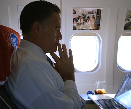 Mitt Romney in a scene from the documentary, "Mitt." (Courtesy Netflix)
