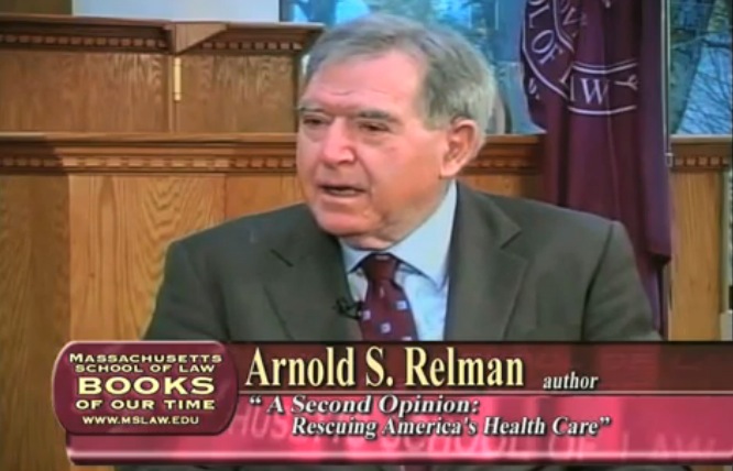 Dr. Arnold Relman on YouTube in 2009.