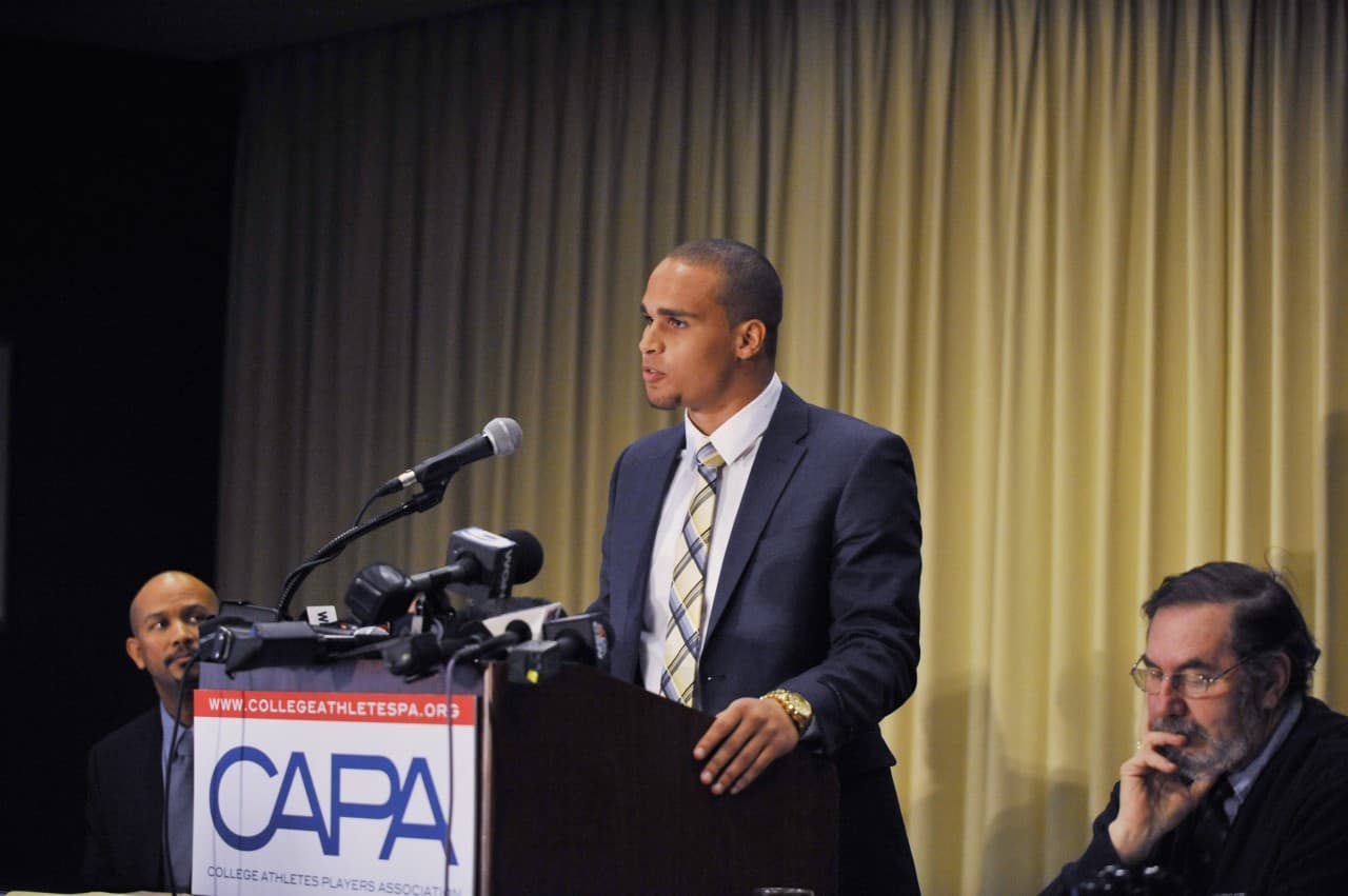 Northwestern football captain Kain Colter helped lead his team to try to unionize. (David Banks/Getty Images)