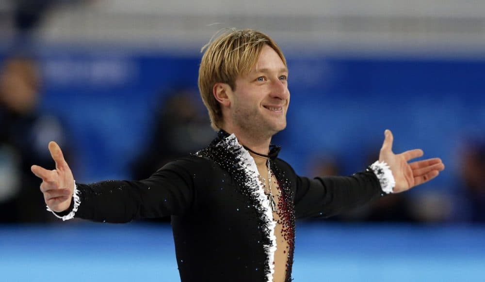 Russia's Yevgeny Plushenko ended his career at home, but not before he helped his team to a gold medal in the team event. (ADRIAN DENNIS/AFP/Getty Images)