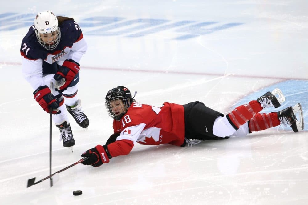 Hilary Knight is hoping to lead the U.S. to victory against the Canadians. (Bruce Bennett/Getty Images)