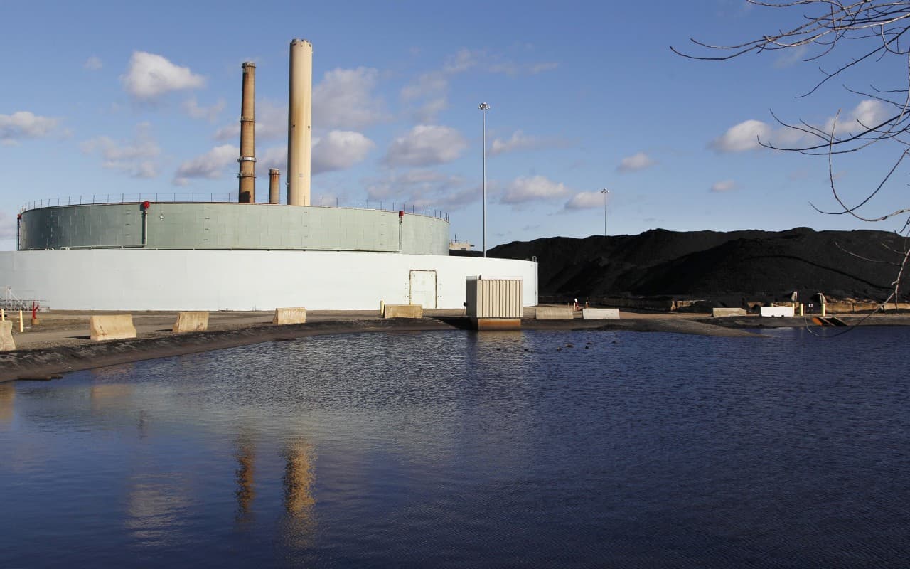 This Dec. 16, 2011 file photo shows Salem Harbor Power Station along the waterfront in Salem, Mass. (Elise Amendola/AP)