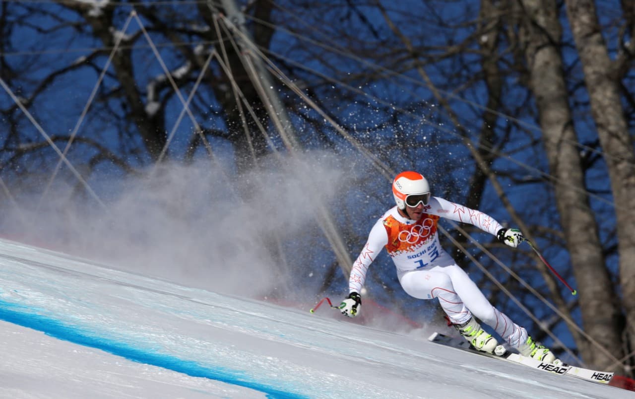 United States' Bode Miller makes a turn during men's downhill training at the Sochi 2014 Winter Olympics, Thursday, Feb. 6, 2014, in Krasnaya Polyana, Russia. (Luca Bruno/AP)