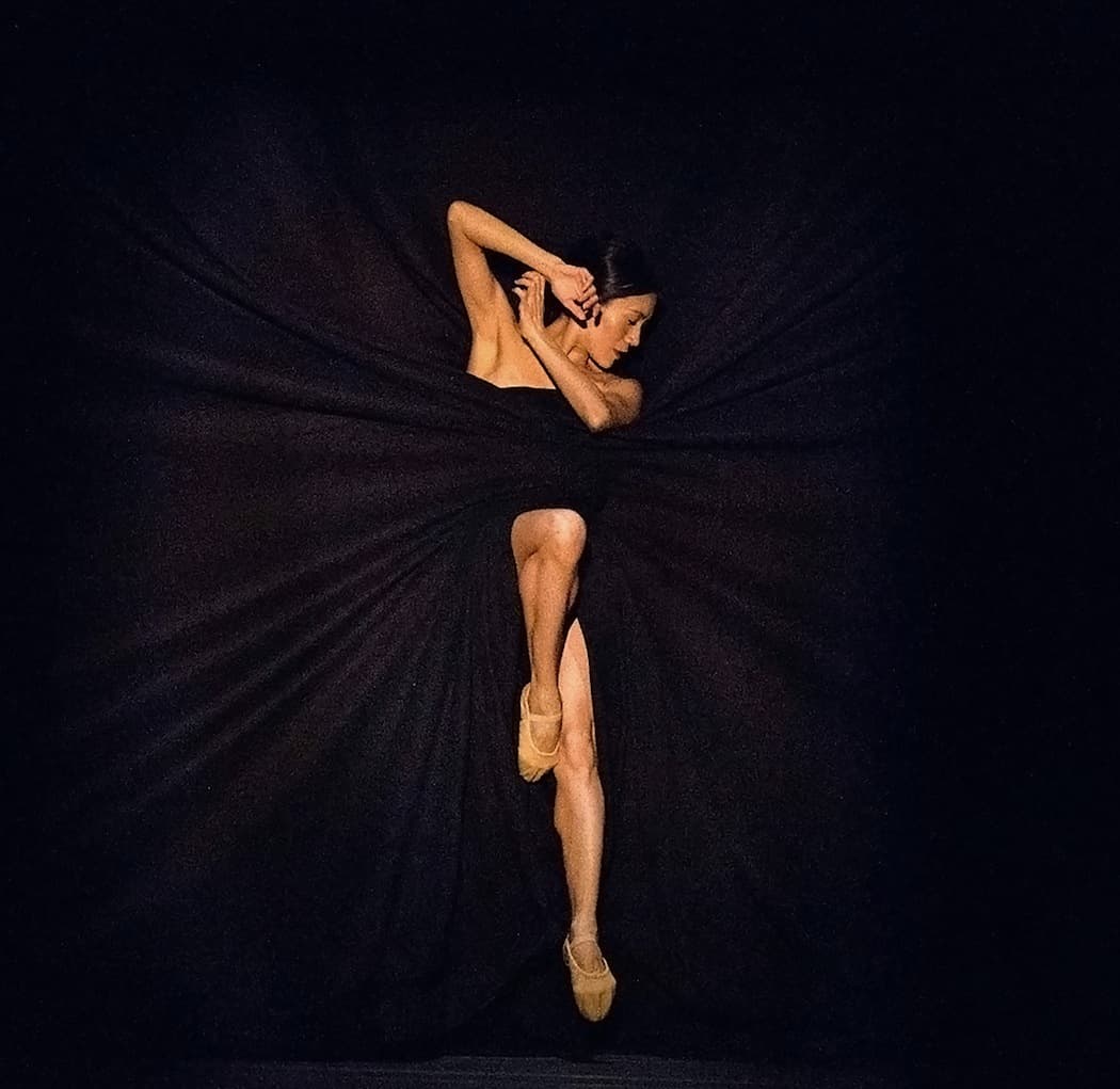Rie Ichikawa performs in Jiří Kylián’s “Bella Figura” in Boston Ballet’s “Close to Chuck.” (Lawrence Elizabeth Knox)