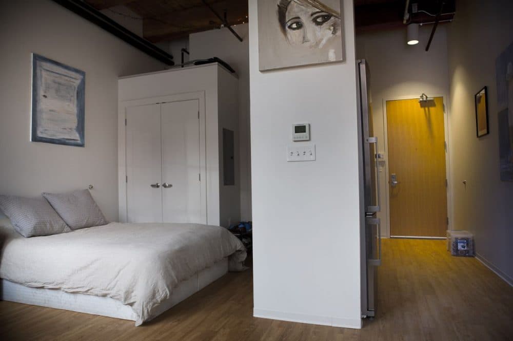Some economists think the creation of more micro-apartments could solve the city's housing crunch, but Boston is moving forward cautiously. (Jesse Costa/WBUR)