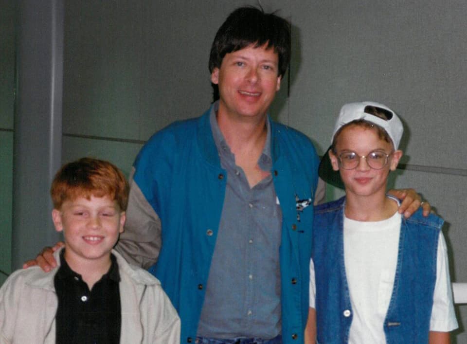 An 11-year-old Jeremy Hobson (left) is pictured with Dave Barry and Chris Jeckel in 1993 at Willard Airport in Savoy, Ill. (WILL)