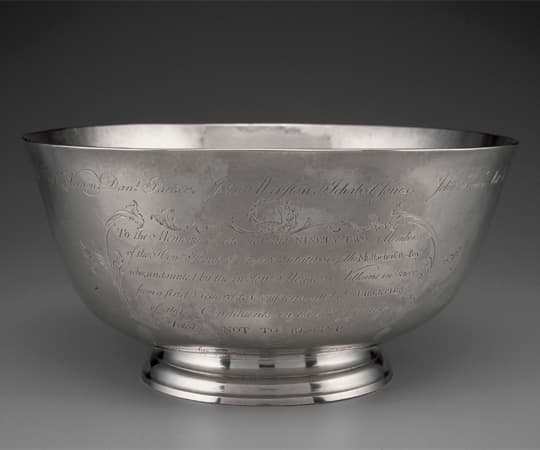 Paul Revere's "Sons of Liberty Bowl," from 1768 (MFA)