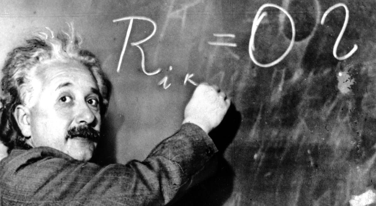 What have we been missing in all the debates about education reform? The question. In this photo, Dr. Albert Einstein writes out an equation for the density of the Milky Way on the blackboard at the Carnegie Institute, Mt. Wilson Observatory headquarters in Pasadena, Calif., on Jan. 14, 1931. (AP)