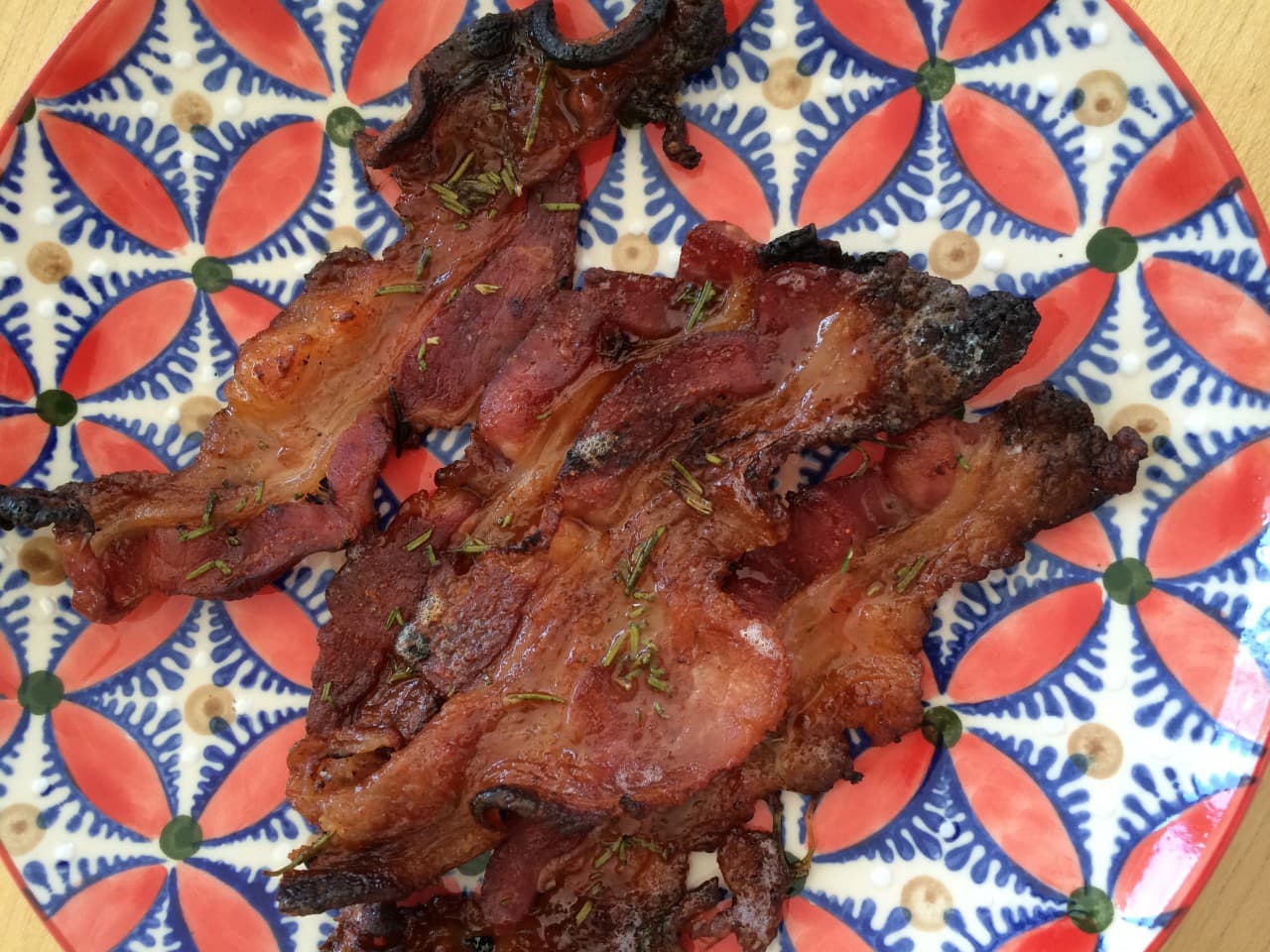 "Maple-Glazed Bacon with Rosemary and Chile Powder" (Kathy Gunst/Here & Now)