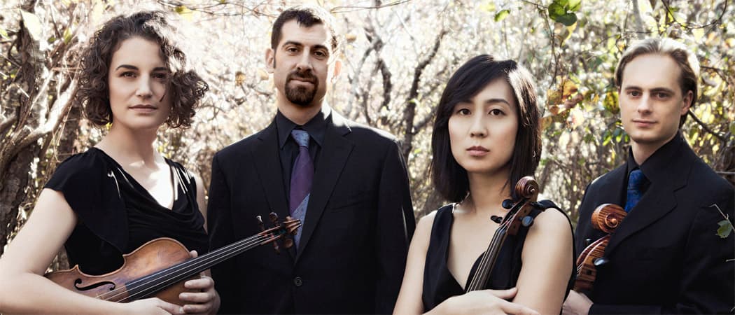 From left to right, Rebecca Fischer, Jonah Sirota, Hyeyung Julie Yoon
and Gregory Beaver of the Chiara String Quartet. (Lisa-Marie Mazzucco)
