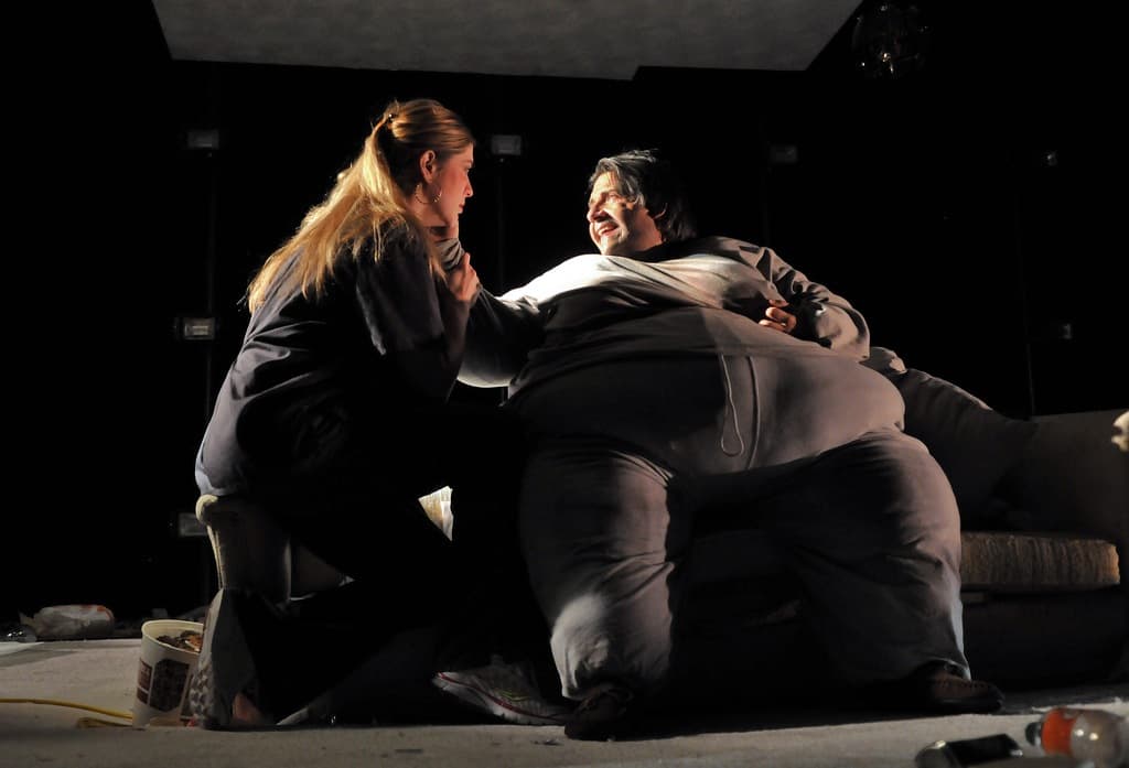 Georgia Lyman and John Kuntz in "The Whale" at SpeakEasy Stage Company. (Craig Bailey/Perspective Photo)