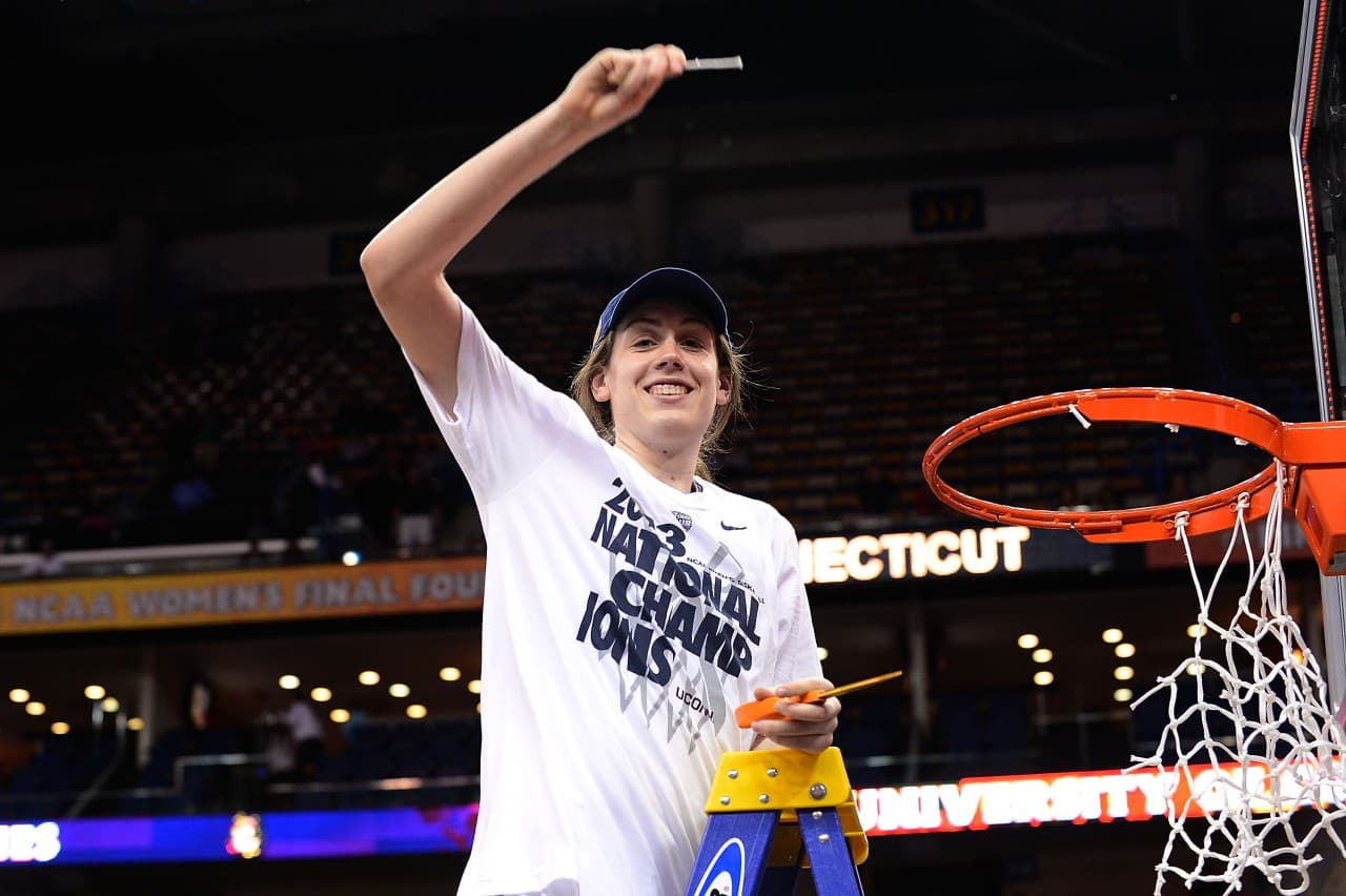 Will UConn's Breanna Stewart be able to help her team cut down the nets again this year? (Stacy Revere/Getty Images)