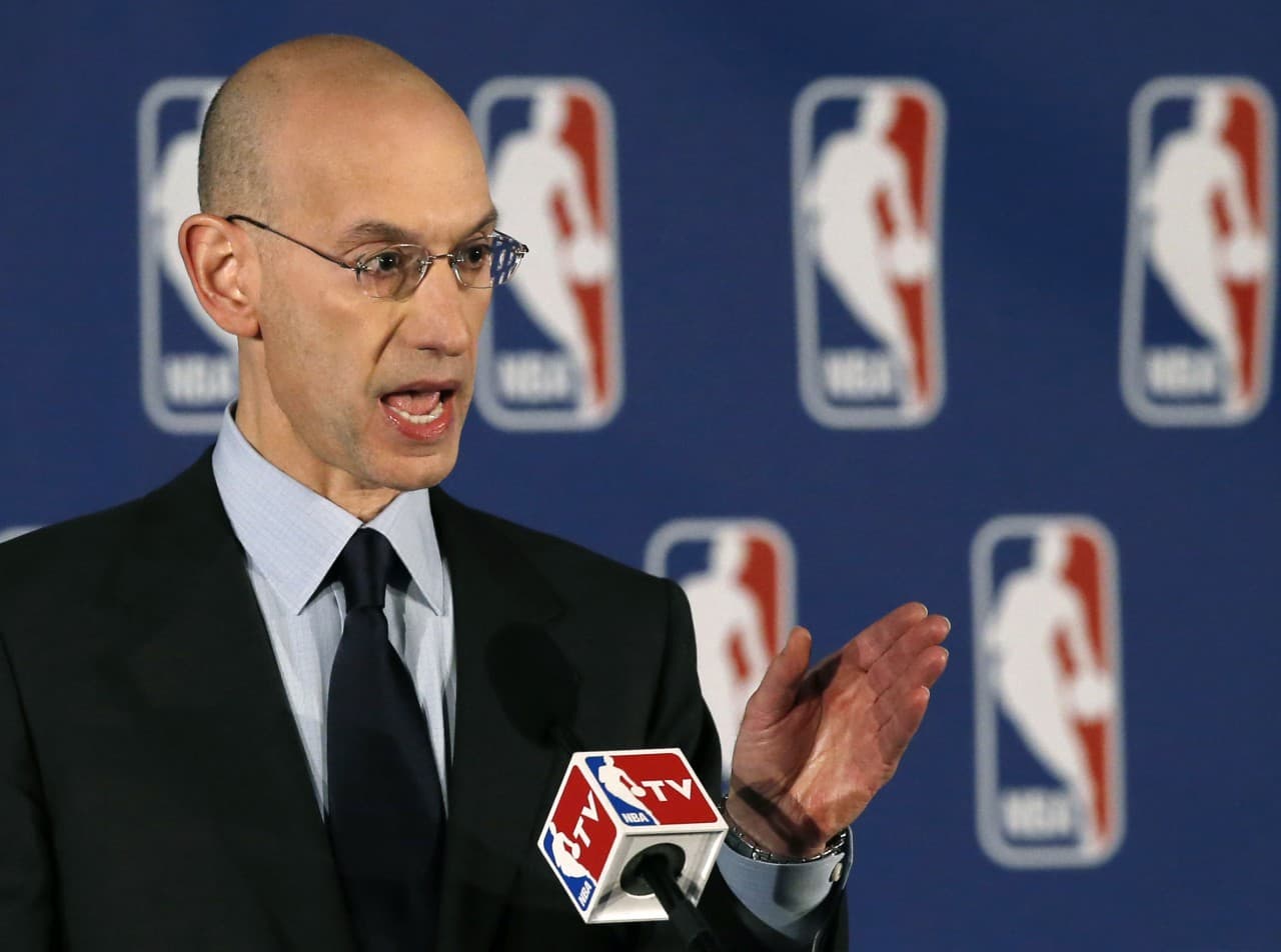 NBA Commissioner Adam Silver addresses the media during a news conference in New York on Tuesday. (AP)