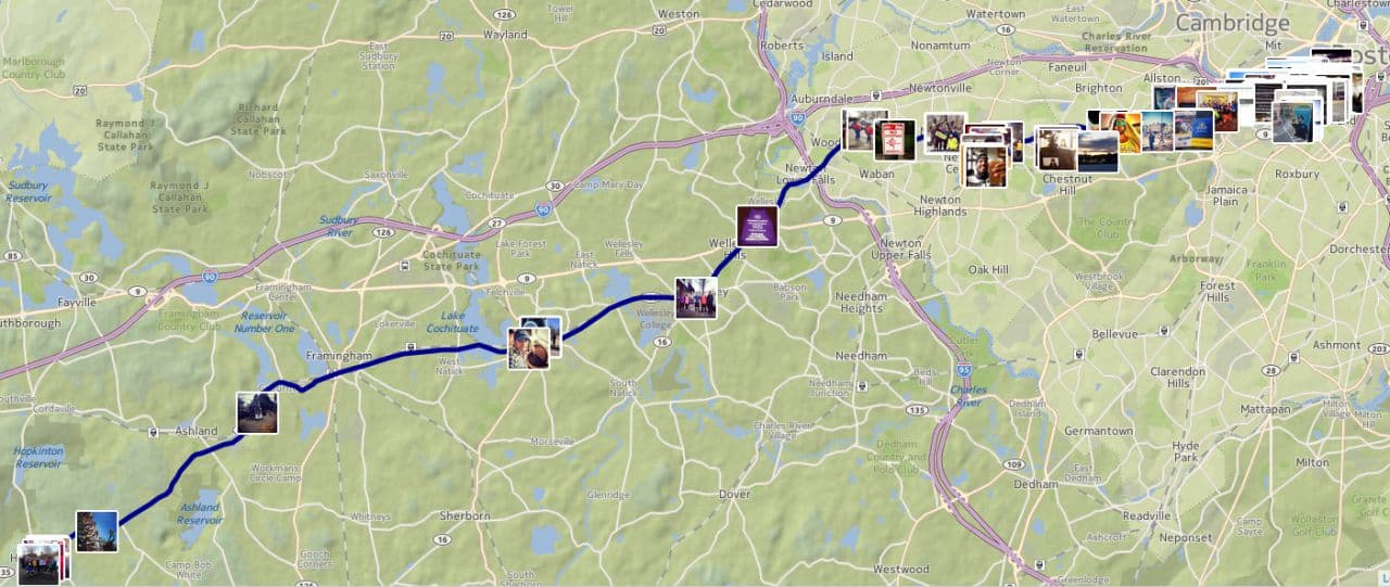 See A Real-Time Map Of Photos From Along The Boston Marathon Route
