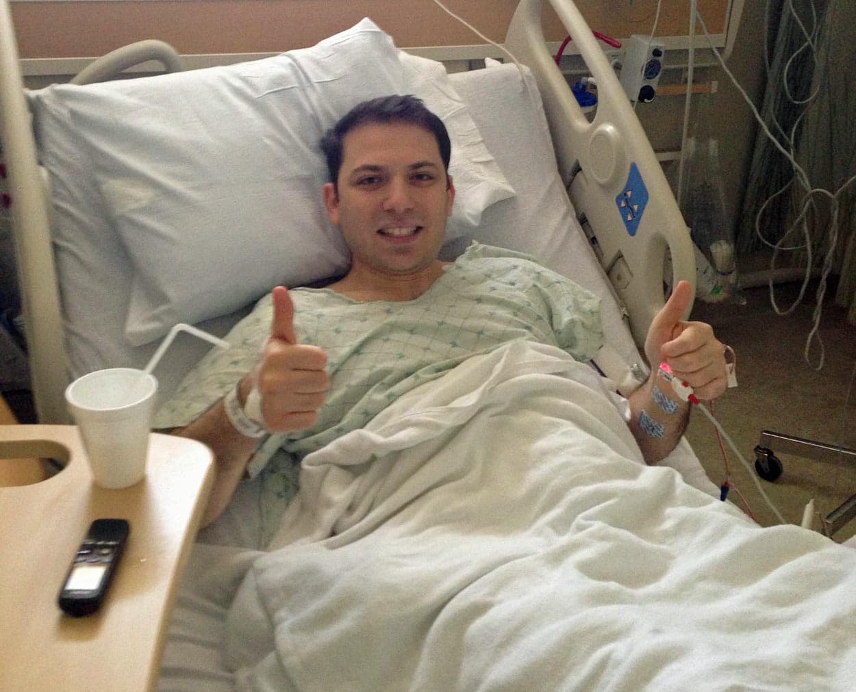 David Cavell is still groggy after surgery, looking forward to ice chips and crackers. (Courtesy)