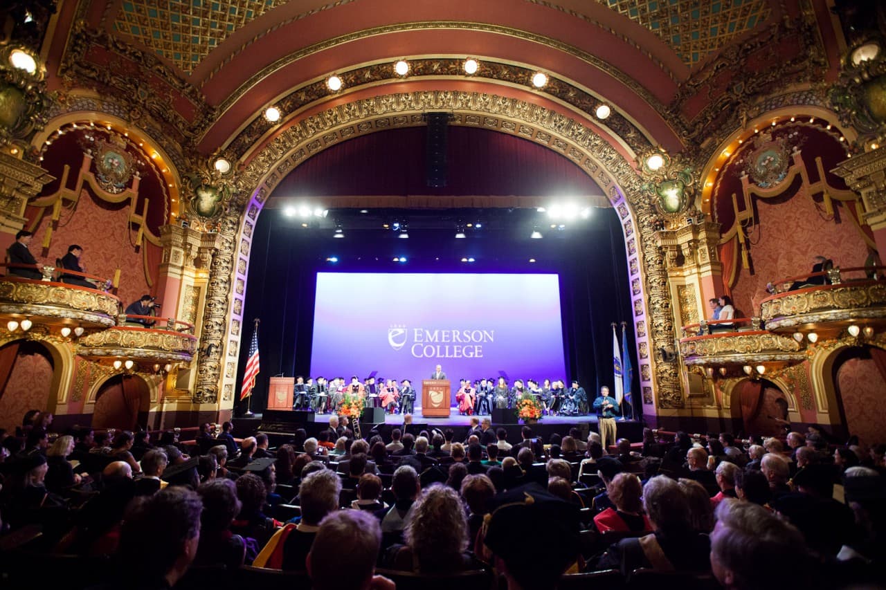 Gov. Patrick offers remarks at the installation ceremony for Dr. Lee Pelton as the 12th President of Emerson College at the Cutler Majestic Theater in downtown Boston. (Eric Haynes/Flickr)