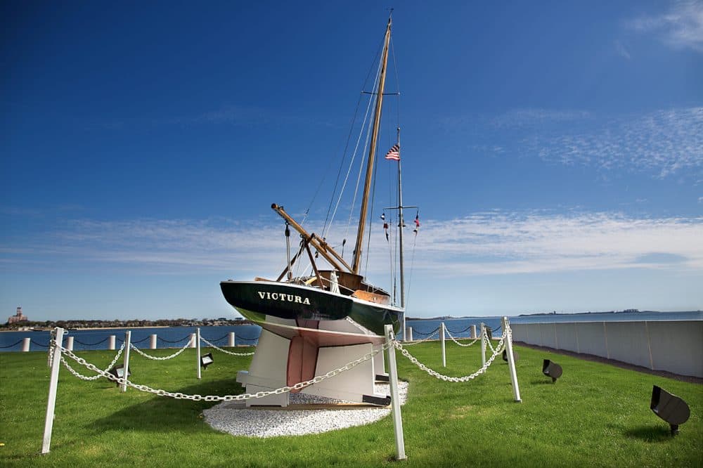 President Kennedy’s sailboat Victura will be on display at the John F. Kennedy Presidential Library and Museum from May to October. (Jesse Costa/WBUR)