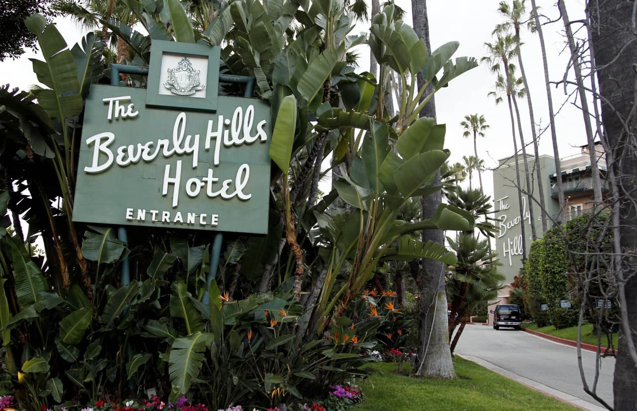 Hollywood is responding to harsh new laws in Brunei by boycotting the Beverly Hills Hotel, pictured here on April 25, 2012. (Matt Sayles/AP)
