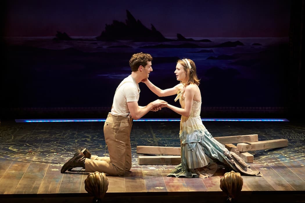 Joby Earle as Ferdinand and Charlotte Graham as Miranda in "The Tempest." (Geri Kodey)