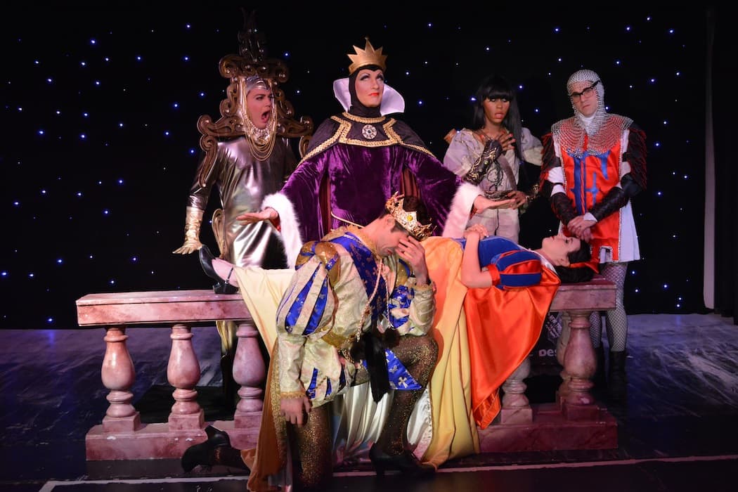 Ryan Landry (as the Queen) and his Gold Dust Orphans in "Snow White and the Seven Bottoms." (Michael von Redlich)