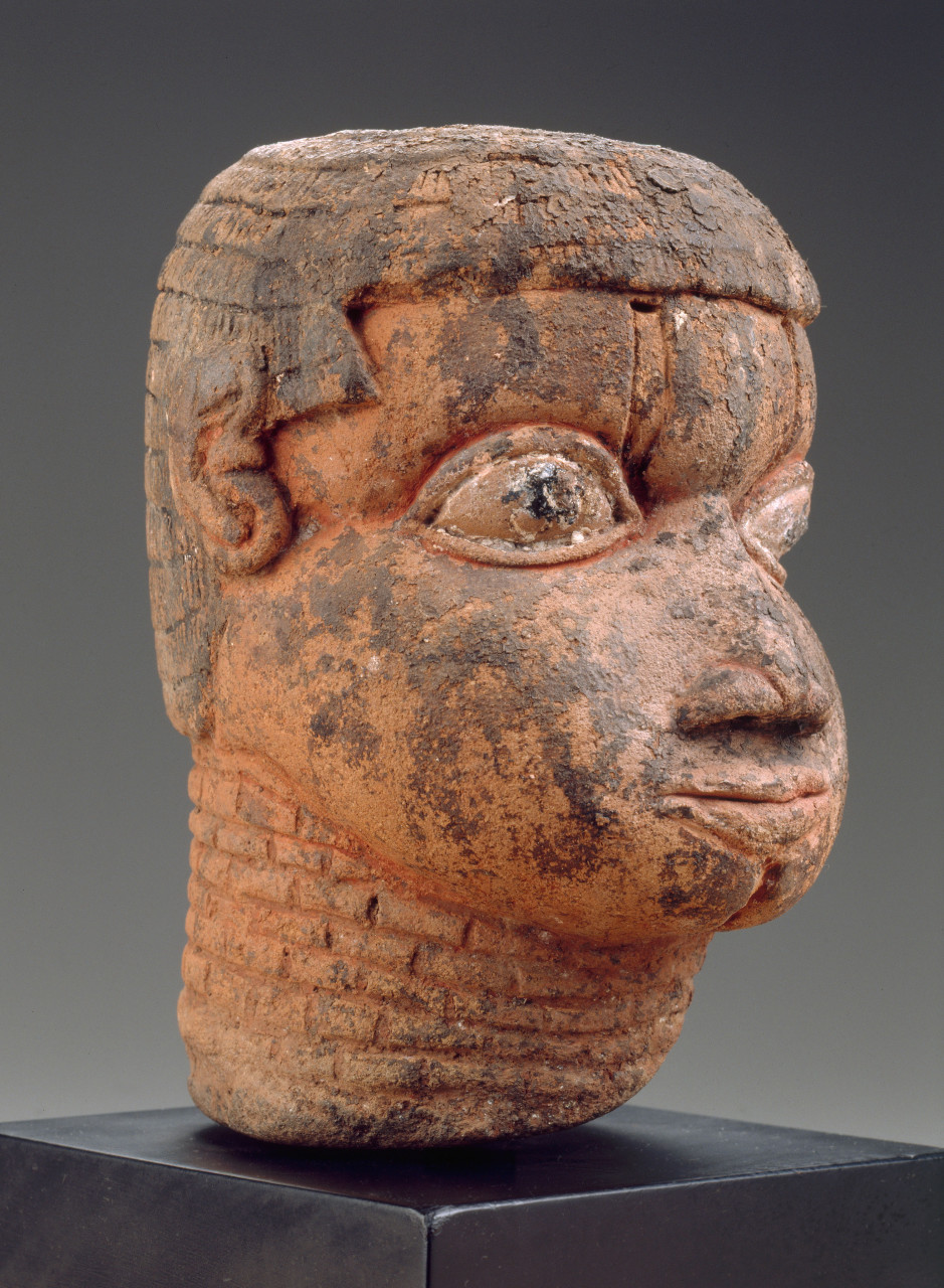 "Head" from the Edo peoples. Gift of William E. and Bertha L. Teel. (Courtesy Museum of Fine Arts)