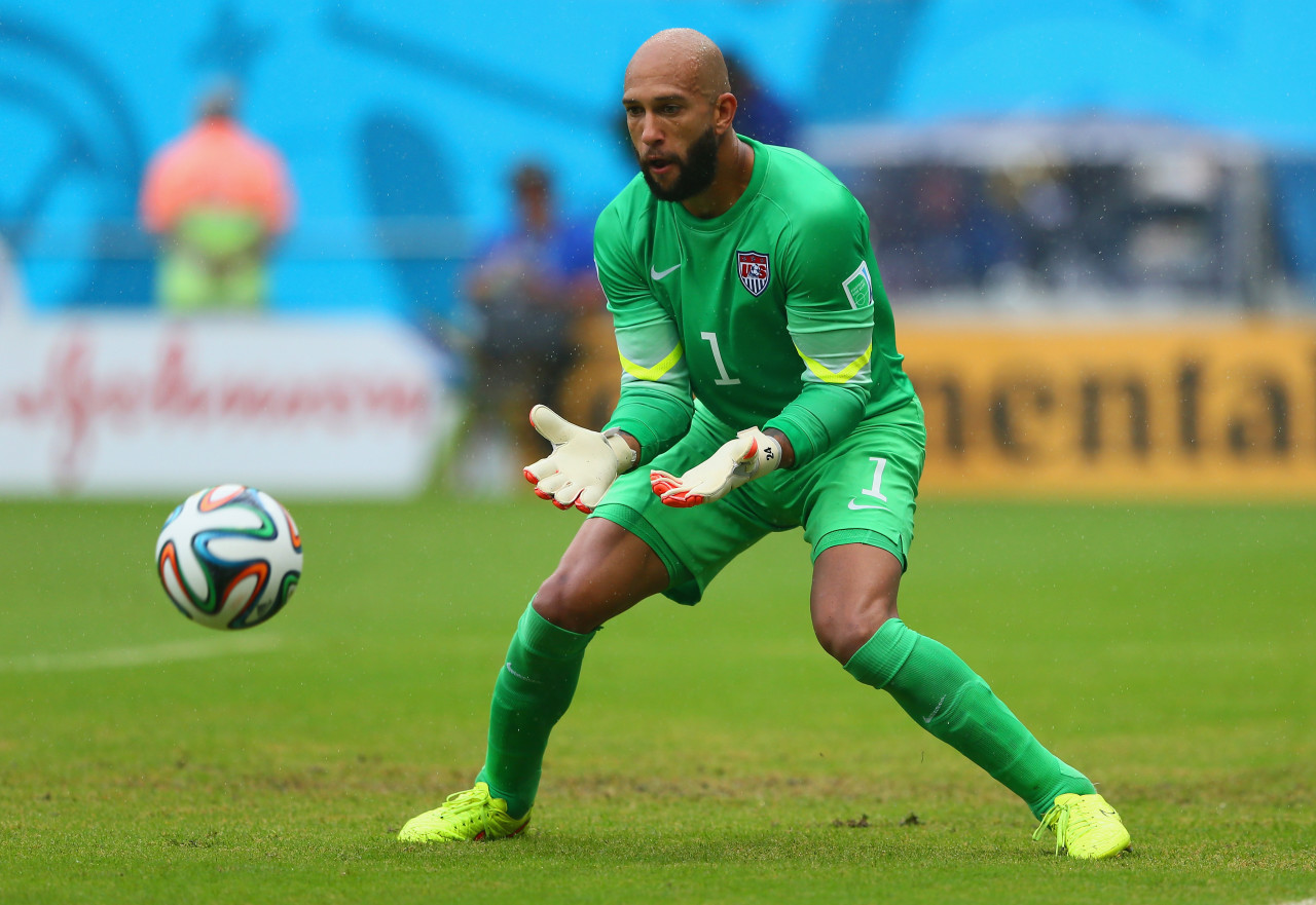 U.S. goalie Tim Howard has been widely praised for his play in the group stage of the World Cup. (Kevin C. Cox/Getty Images)