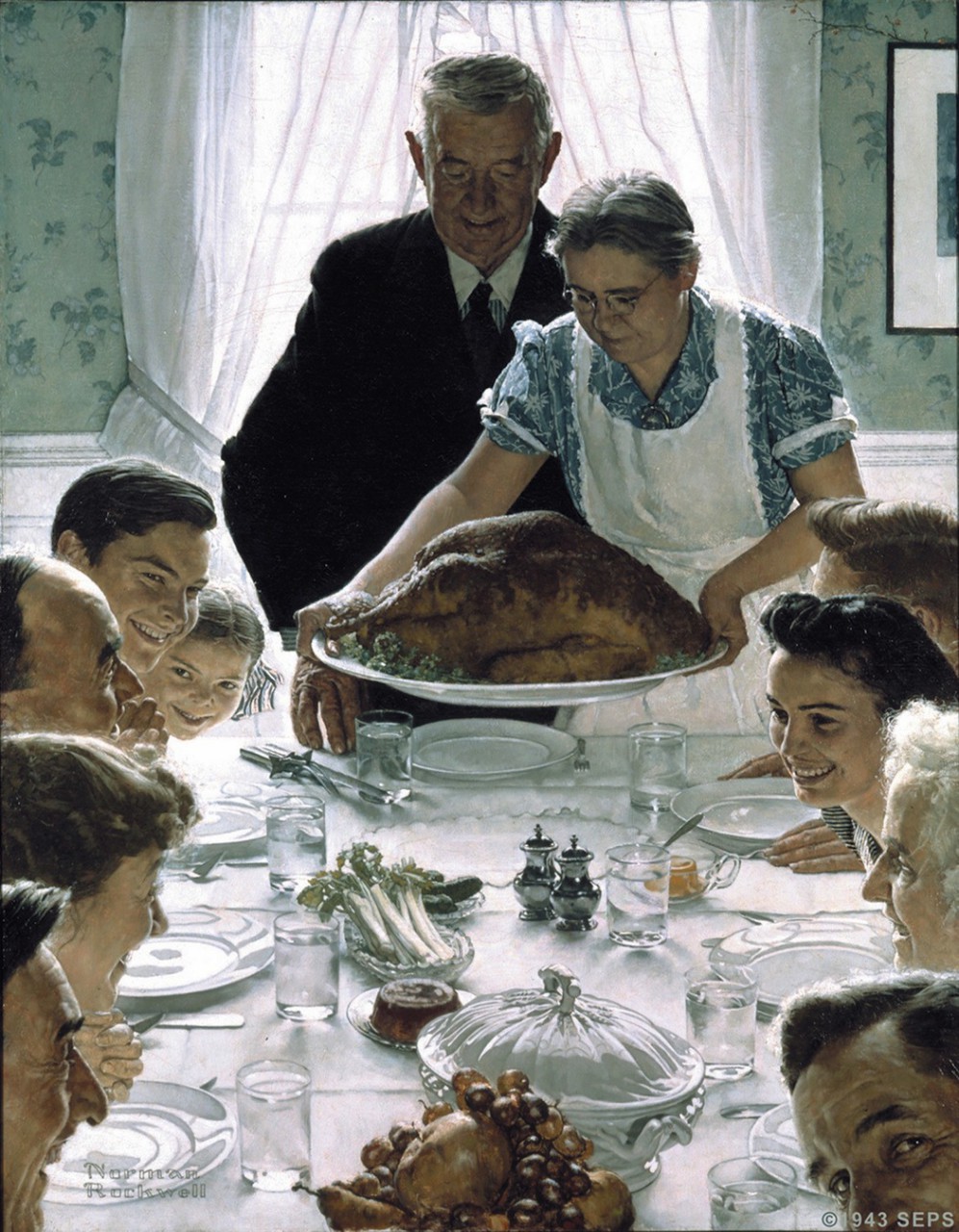 Norman Rockwell's "Freedom from Want." (AP/Corcoran Gallery)