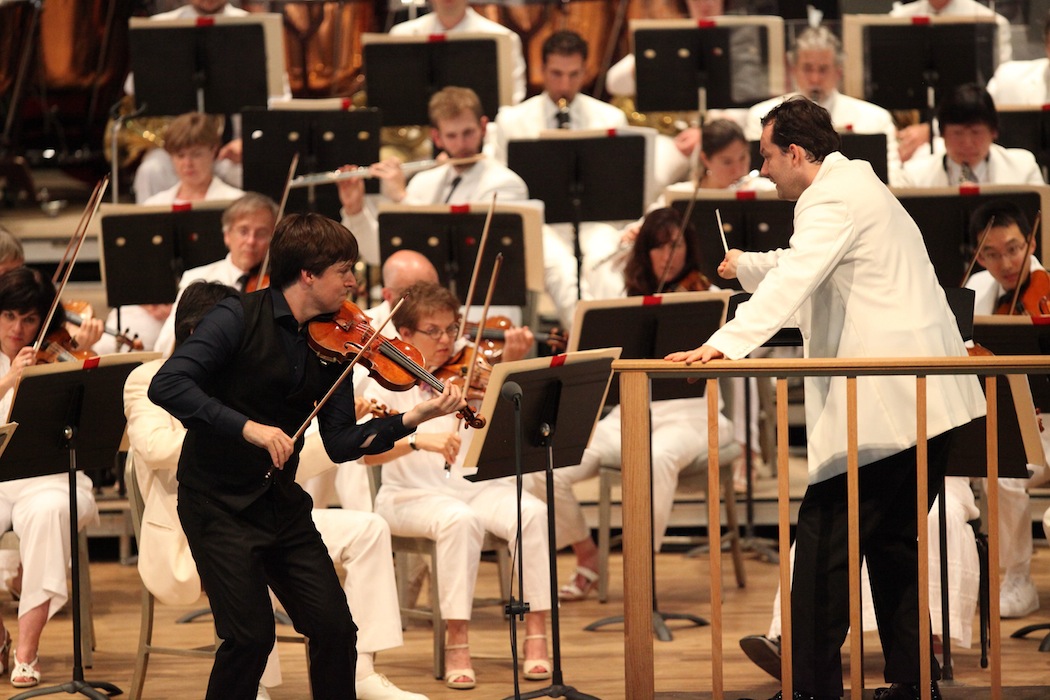 Joshua Bell and Andris Nelsons. (Hilary Scott)