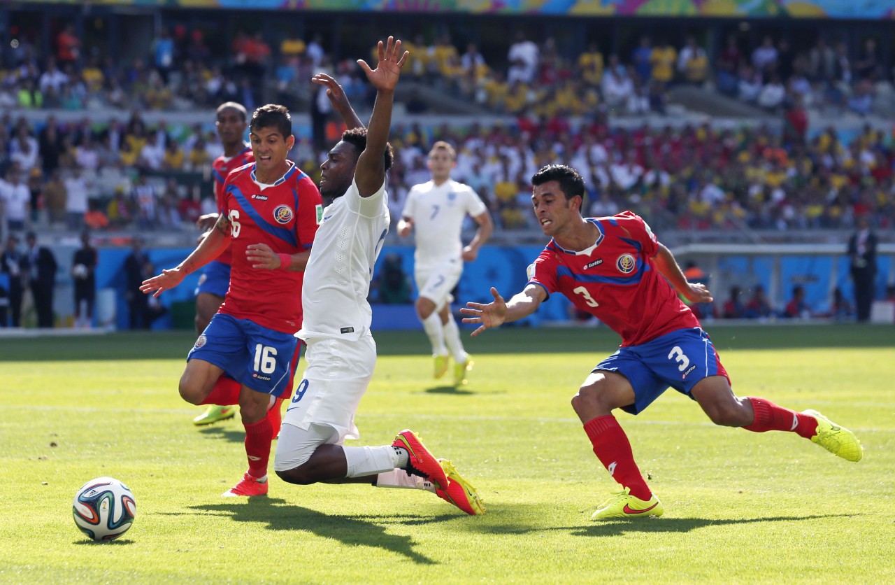 The England-Costa Rica match at the World Cup. (Jon Super/AP)