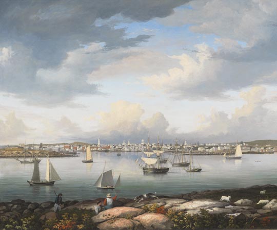 Fitz Henry Lane, "Gloucester Harbor from Rocky Neck," 1844. (Courtesy Cape Ann Museum)