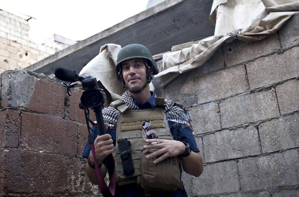 This November 2012 file photo shows missing journalist James Foley while covering the civil war in  Syria. (freejamesfoley.org via AP)