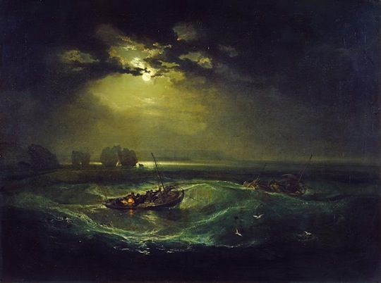"Turner and the Sea" at the Peabody-Essex Museum. Joseph Mallord William Turner. "Fishermen at Sea" (Exhibited 1796.) © Tate. Purchased 1972.