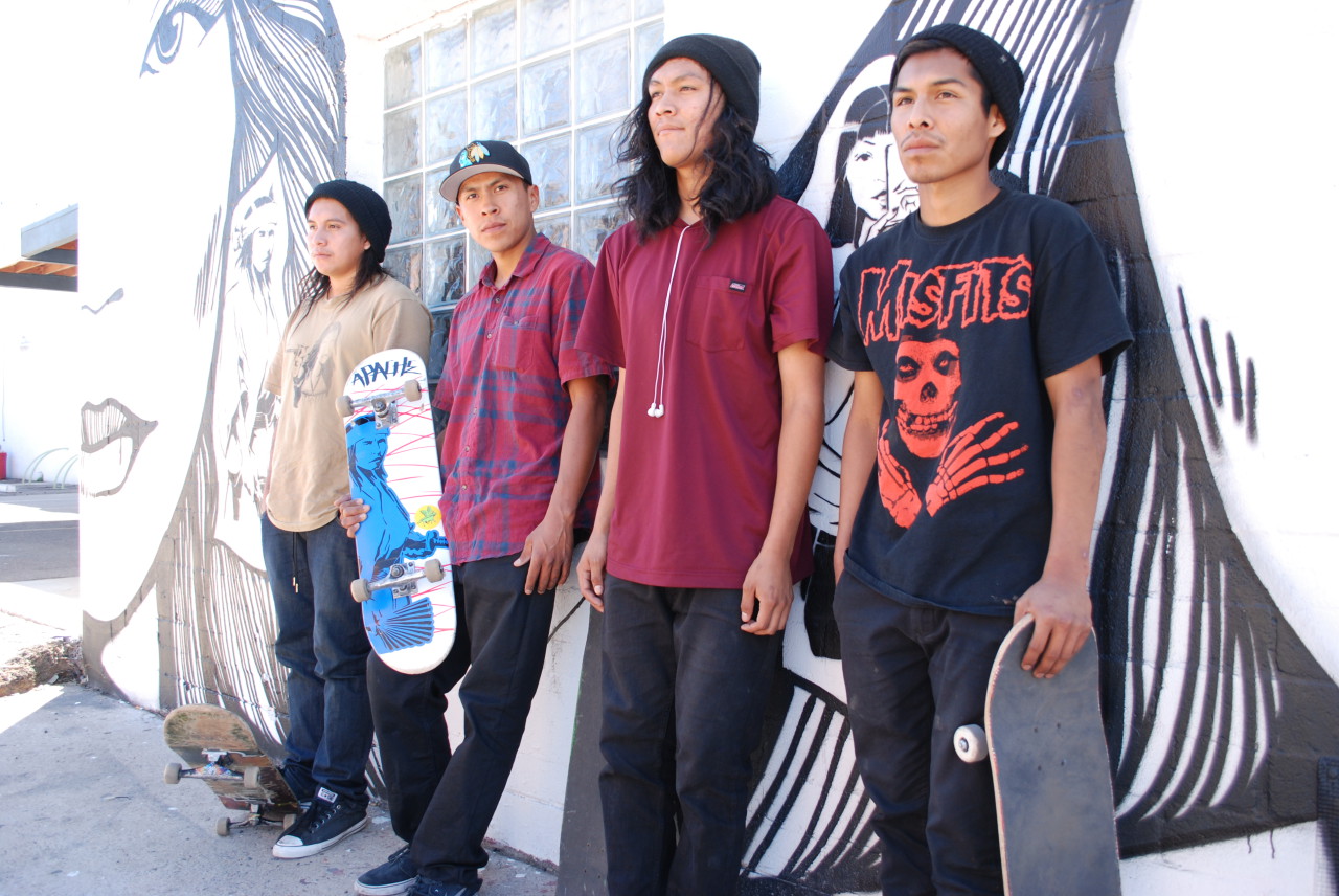 The Apache Skateboards team from the San Carlos Reservation. (Ken Shulman/Only A Game)