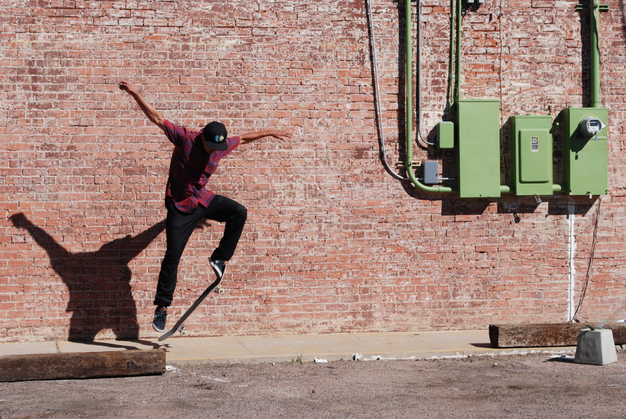 A San Carlos skater gets some air in the Phoenix arts district. (Ken Shulman/Only A Game)