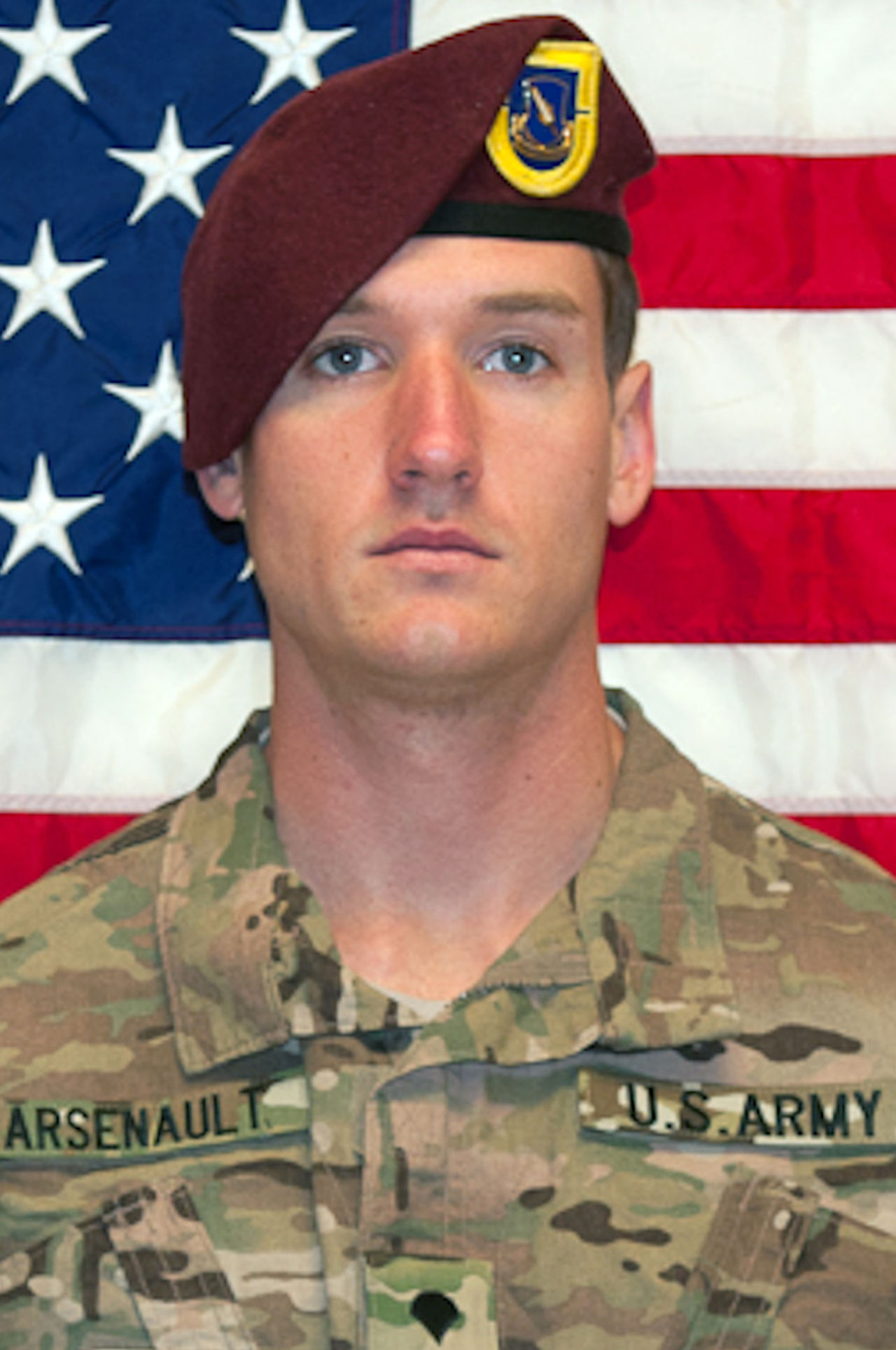 This photo provided by the U.S. Army shows Spc. Brian Arsenault. (Jonathan A. Shaw, U.S. Army/AP)