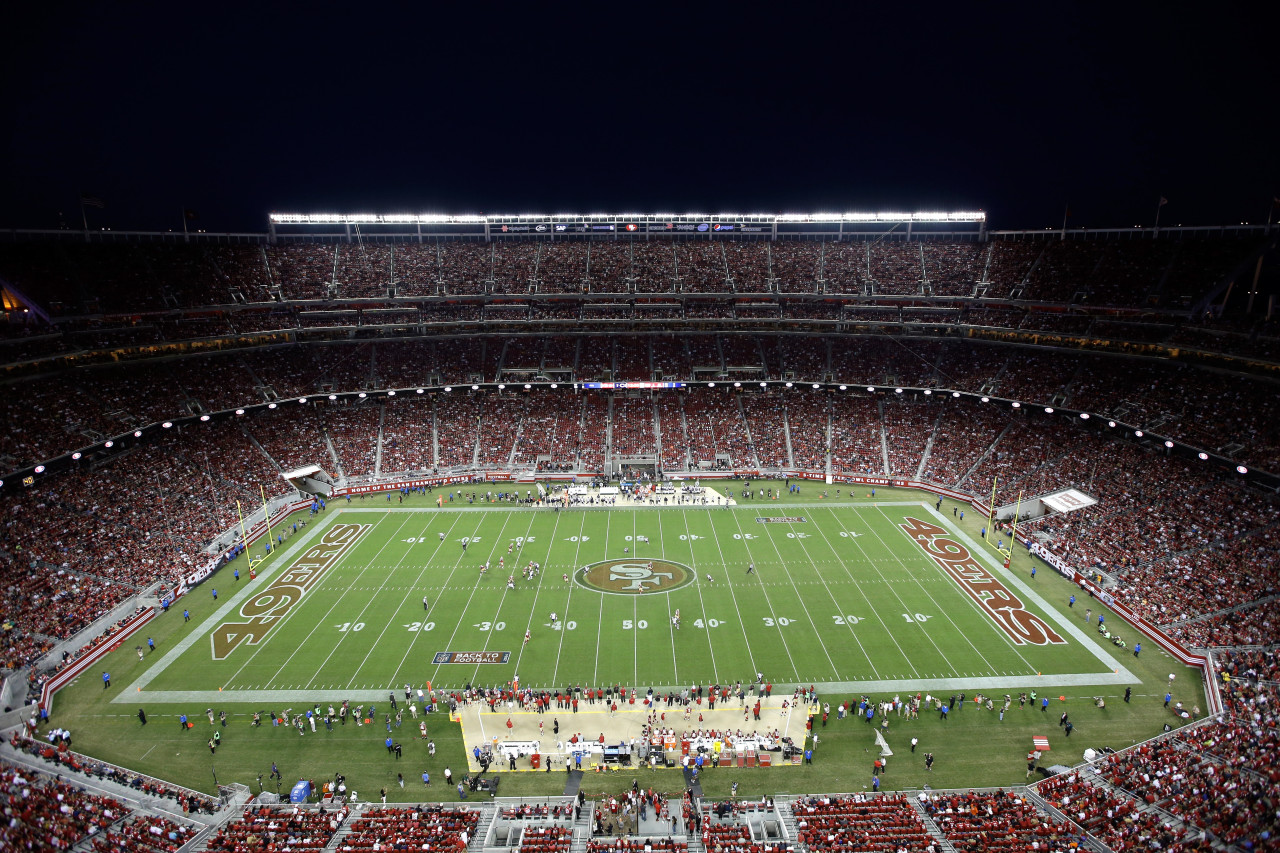 Fans packed into Levi's Stadium for Sunday night's Bears - 49ers game but even more watched from home. (Ezra Shaw/Getty Images)