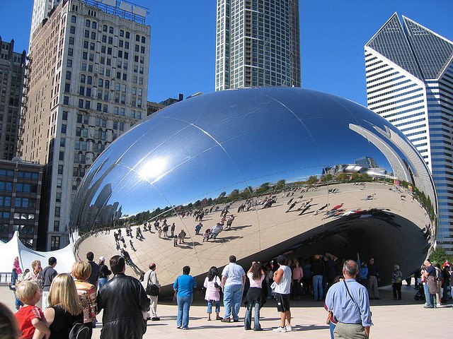 Cloud Gate in Chicago. (DC Meatloaf/Flickr)